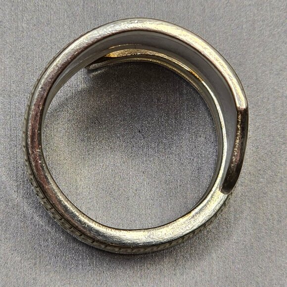 VTG Monarch Plate Silver Spoon Ring Size 10 Ornate Floral Pattern 15.61g - Picture 4 of 10